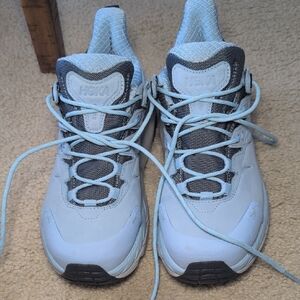 Hoka Light Blue and Gray Athletic Shoes